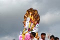 Ganesa Visarjan begins in Hyderabad India Royalty Free Stock Photo