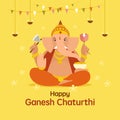 Lord Ganesha. Festival greeting background for Ganesh Chaturthi