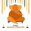 Festival greeting background for Ganesh Chaturthi