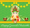 Ganesh Chaturthi Celebration Background With Flower Royalty Free Stock Photo