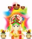 Ganesh chaturthi colorful vector background