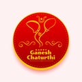 ganesh chaturthi wishes card creative design background Royalty Free Stock Photo