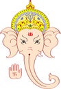 Ganesh Face giving Blessing Royalty Free Stock Photo