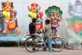 Ganesh idols for sale during Hindu festval