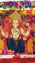 Ganesh ji colorful decoration at stage at durg. Royalty Free Stock Photo