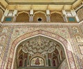 Ganesh Pol - the central gate of the Palace of ancient Amber Fort, Jaipur, India