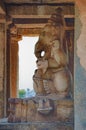 Ganesh statue in ancient temple of Hampi, India Royalty Free Stock Photo