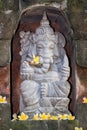 Ganesh statue inside a temple in Bali Royalty Free Stock Photo