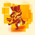 Ganesha dance. Royalty Free Stock Photo