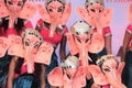 Ganesha dancers, London, UK. 16th October, 2016. The Mayor of London Festival Of Dewali performers and scenes at Trafalgar Square