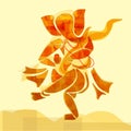 Ganesha dancing. Royalty Free Stock Photo