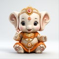 Ganesha Deity Statue in Hindu Culture, Generative Ai