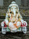 Ganesha. Hindu Deity, hand carved & painted statuette. Royalty Free Stock Photo