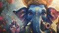 Ganesha Festival in India, Ganesha is the most important festival of Hinduism, Generative AI illustrations