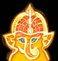 Ganesha gold color digital watercolor paint