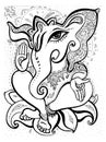 Ganesha Hand drawn illustration.