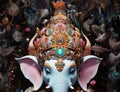 Ganesha - Hindu God of Power, Colorful artistic background