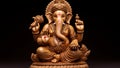 Ganesha Idol in Artistic Detail: Hindu Elephant-Headed God, Spiritual Symbolism, Indian Mythology, Religious Art