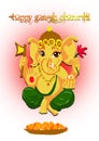 Ganesha illustration, elephant god of wisdom, Ganesha art, Hindu deity