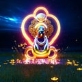 Ganesha The Lord Of Wisdom Abstract Background 3d Illustration generative AI Royalty Free Stock Photo