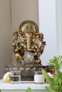 Ganesha statue on the altar