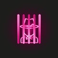 gang, criminal, bandit, jail, gang, criminal neon style icon. Simple thin line, outline vector of mafia icons for ui and ux,
