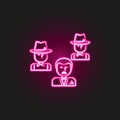 gang, criminal, godfather, mafia neon style icon. Simple thin line, outline of mafia icons for ui and ux, website or mobile