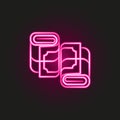 gang, criminal, money neon style icon. Simple thin line, outline of mafia icons for ui and ux, website or mobile