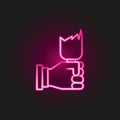 gang, criminal, weapon, mafia neon style icon. Simple thin line, outline of mafia icons for ui and ux, website or mobile