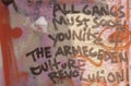 Gang Graffiti after riots, South Central Los Angeles, California