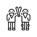 Black line icon for Gang, smattering and clique