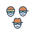 Color illustration icon for Gang, smattering and clique