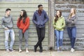 Gang Of Teenagers Hanging Out In Urban Environment Royalty Free Stock Photo