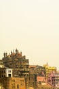 Ganga ghat located in benaras india Royalty Free Stock Photo