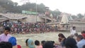 Ganga River aarti in Haridwar Uttarakhand Royalty Free Stock Photo