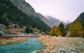 Ganga river flows through Himalayas in Gangotri, Uttarakhand, India.