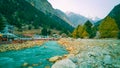 Ganga river flows through Himalayas in Gangotri, Uttarakhand, India.