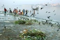 Ganga River Pollution In Kolkata. Royalty Free Stock Photo