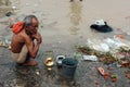 Ganga River Pollution In Kolkata. Royalty Free Stock Photo