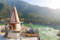 Ganga River valley in Rishikesh, India