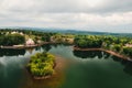 The Ganga Talao Temple in Grand bassin, Savanne, Mauritius Royalty Free Stock Photo