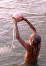 Ganga Worship Royalty Free Stock Photo