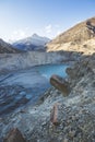 Gangapurna lake in Himalaya mountains, Nepal Royalty Free Stock Photo