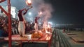 Ganges Arti Royalty Free Stock Photo