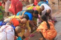 Ganges river ghat Varanasi India Royalty Free Stock Photo