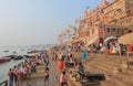 Ganges river ghat Varanasi India Royalty Free Stock Photo