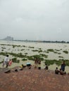 Ganges river during rainy season