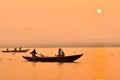 The Ganges river at sunset,India