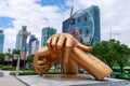 Gangnam style statue in front of coex mall in the Gangnam District in Seoul city Royalty Free Stock Photo