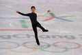 Nathan Chen of the United States performs in the Men Single Skating Short Program at the 2018 Winter Olympic Games Royalty Free Stock Photo